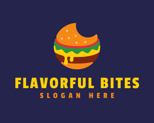 Cheesy Burger Bite logo design