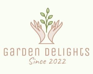 Gardening Hand Plant  logo design