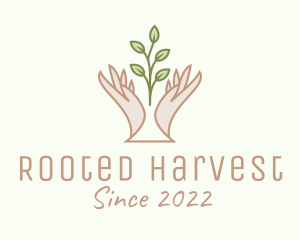 Gardening Hand Plant  logo design