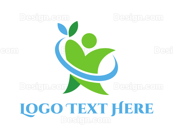 Green Eco Person Logo