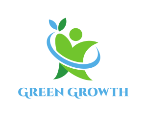 Green Eco Person logo design