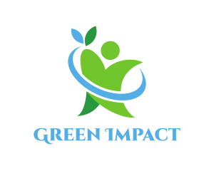 Green Eco Person logo
