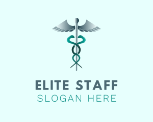 Medical Caduceus Staff logo