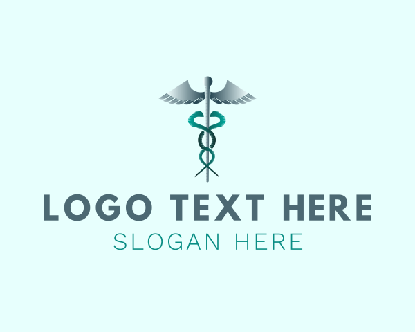 Medical Caduceus Staff logo