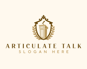 Educational Lecturer Lectern logo design