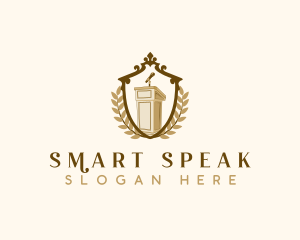 Educational Lecturer Lectern logo design