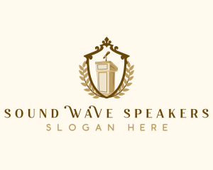 Educational Lecturer Lectern logo design