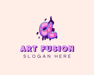 Pop Graffiti Art Letter A logo