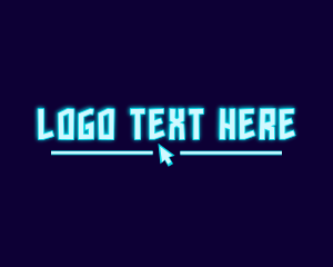 Click - Neon Cyber Stream logo design