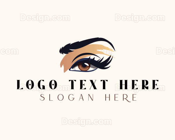 Woman Beauty Eyelash Logo