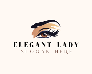 Woman Beauty Eyelash logo design