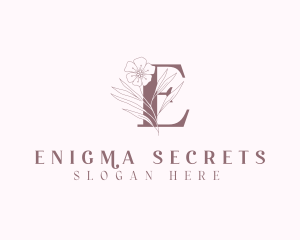 Organic Floral Letter E logo design