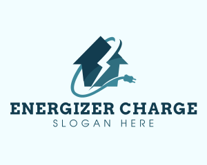 House Electricity Plug logo design