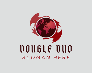 Double Dragon Earth logo design