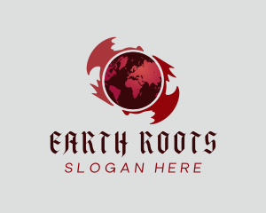 Double Dragon Earth logo design