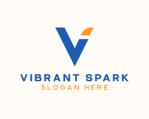 Corporate Letter V logo design