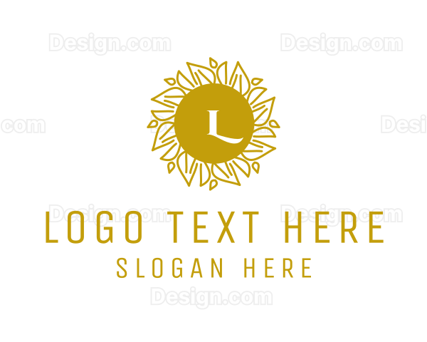 Luxurious Floral Wreath Boutique Logo