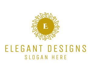 Luxurious Floral Wreath Boutique logo design