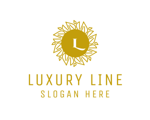 Luxurious Floral Wreath Boutique logo design