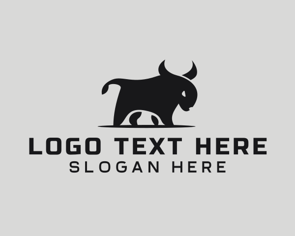 Angry Bull Animal logo