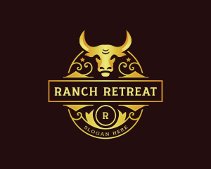 Ranch Bull Horn logo design