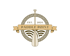 Beach Wave Paddle logo design