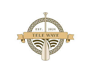 Beach Wave Paddle logo design