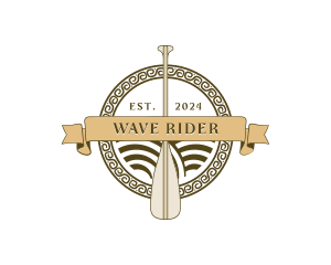 Beach Wave Paddle logo design