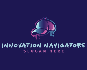 Neon Hat Cap logo design