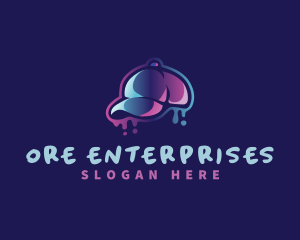 Neon Hat Cap logo design