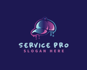 Neon Hat Cap logo design