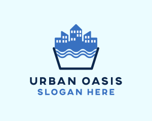 City Laundry Cleaner  logo design