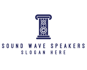 Pillar Music Speaker logo design