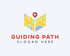 Map Navigation Pin logo design