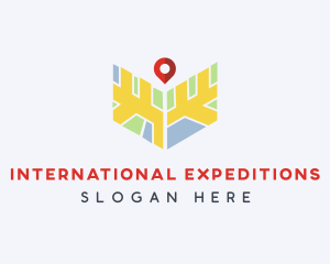 Map Navigation Pin logo design