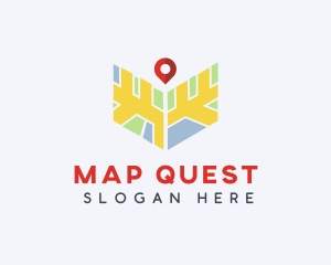 Map Navigation Pin logo design