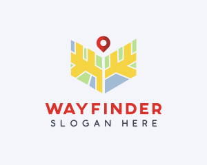 Map Navigation Pin logo design