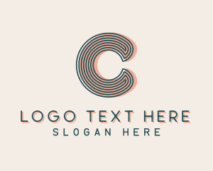 Retro Letter C Brand  logo design