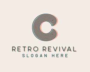 Retro Letter C Brand  logo