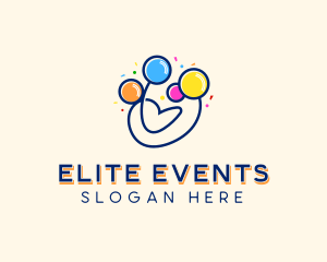 Balloon Party Event logo design