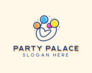 Balloon Party Event logo design