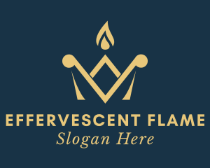 Royal Flame Crown  logo design