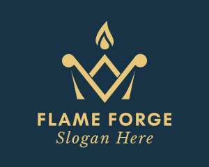 Royal Flame Crown  logo design