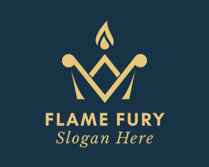 Royal Flame Crown  logo design