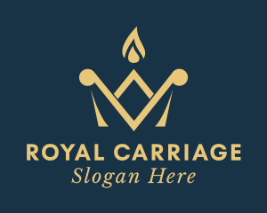 Royal Flame Crown  logo design