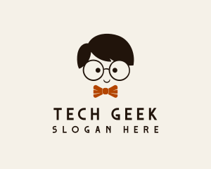 Geek Boy Glasses logo design