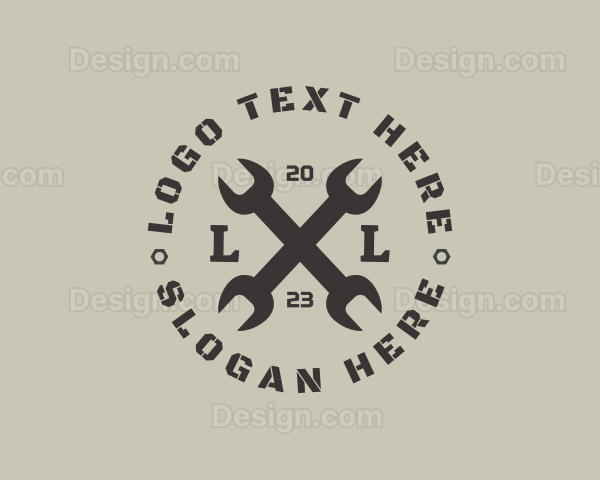 Wrench Tool Mechanic Handyman Logo