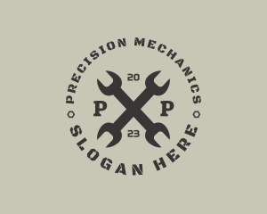 Wrench Tool Mechanic Handyman logo design