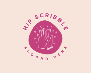 Creative Scribble Hand  logo design