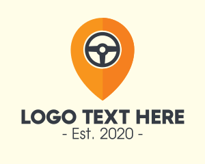 Car Driving Location Pin logo